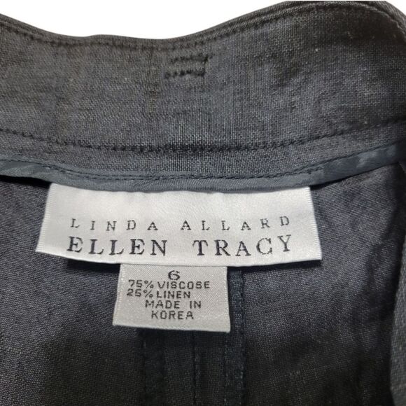 Vintage Linda Allard Ellen Tracy Pants Size 6 W26"xL28.5" Viscose & Linen Blend - Picture 6 of 6